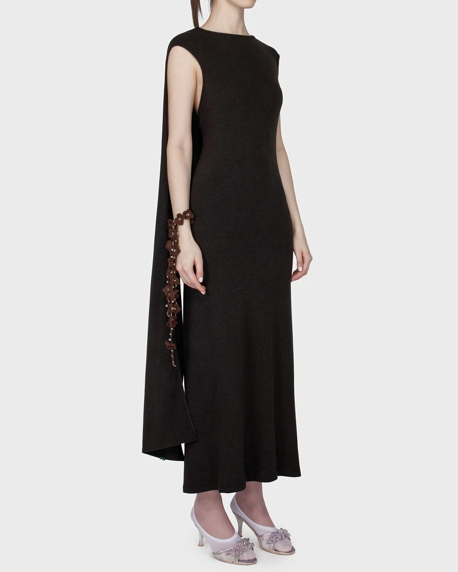 SHAWL DRESS BLACK