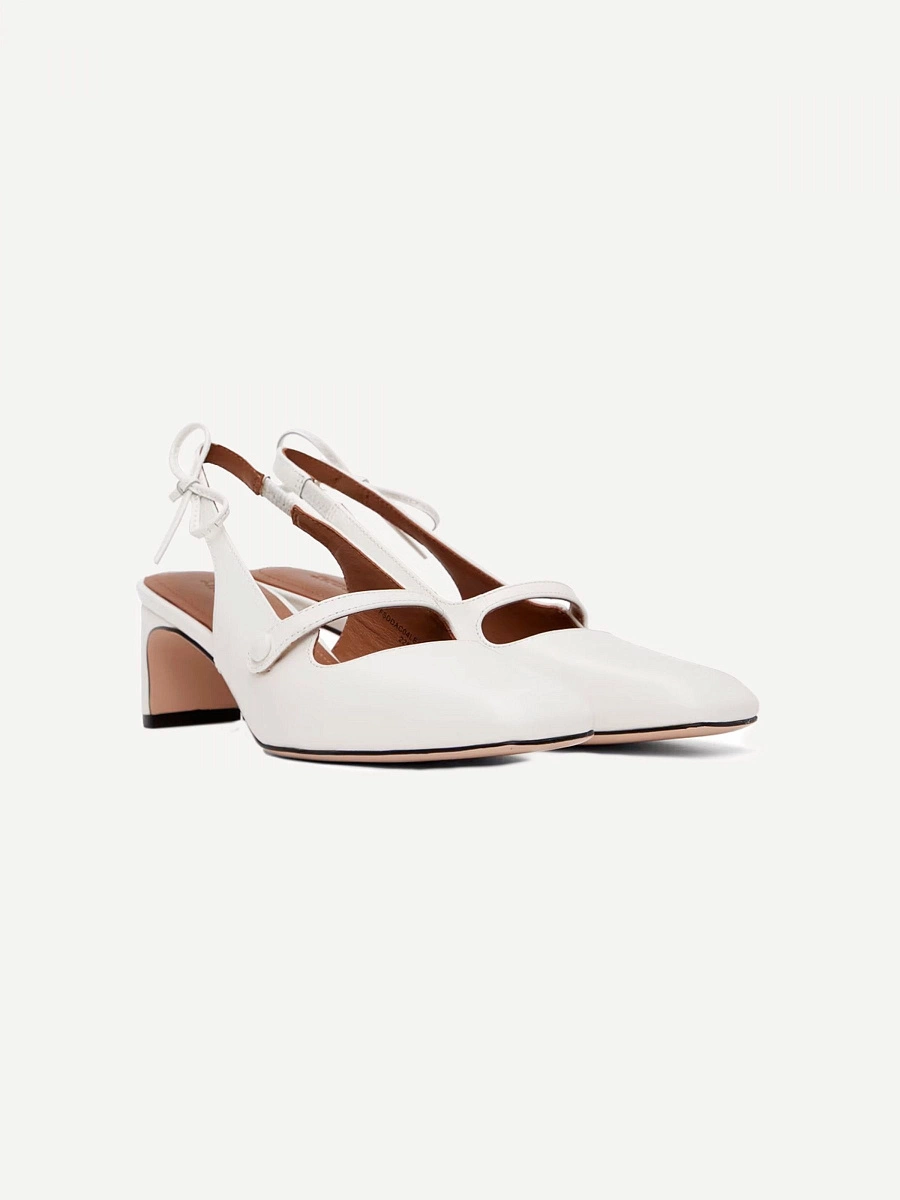 Side Bow Square Toe High Heels