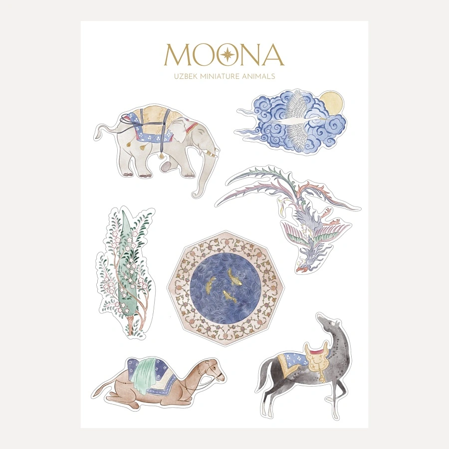 Uzbek Miniature Animals Sticker Pack
