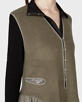 TEARDROP FLEECE DRESS OLIVE