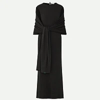 SHAWL DRESS BLACK