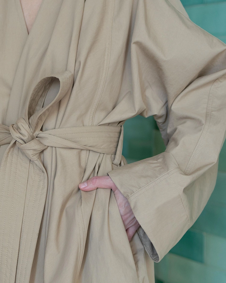 DRAPED COAT