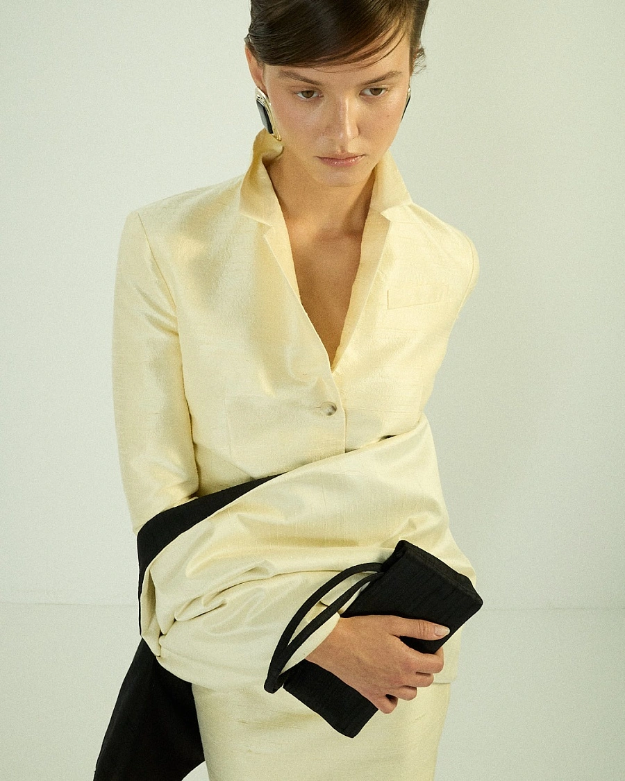 Пиджак Amina Wild Silk (Сливочно-жёлтый)