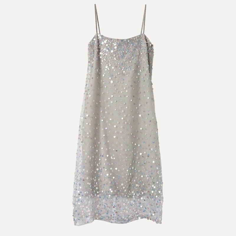 SLIP DRESS RACHEL EMBROIDERED