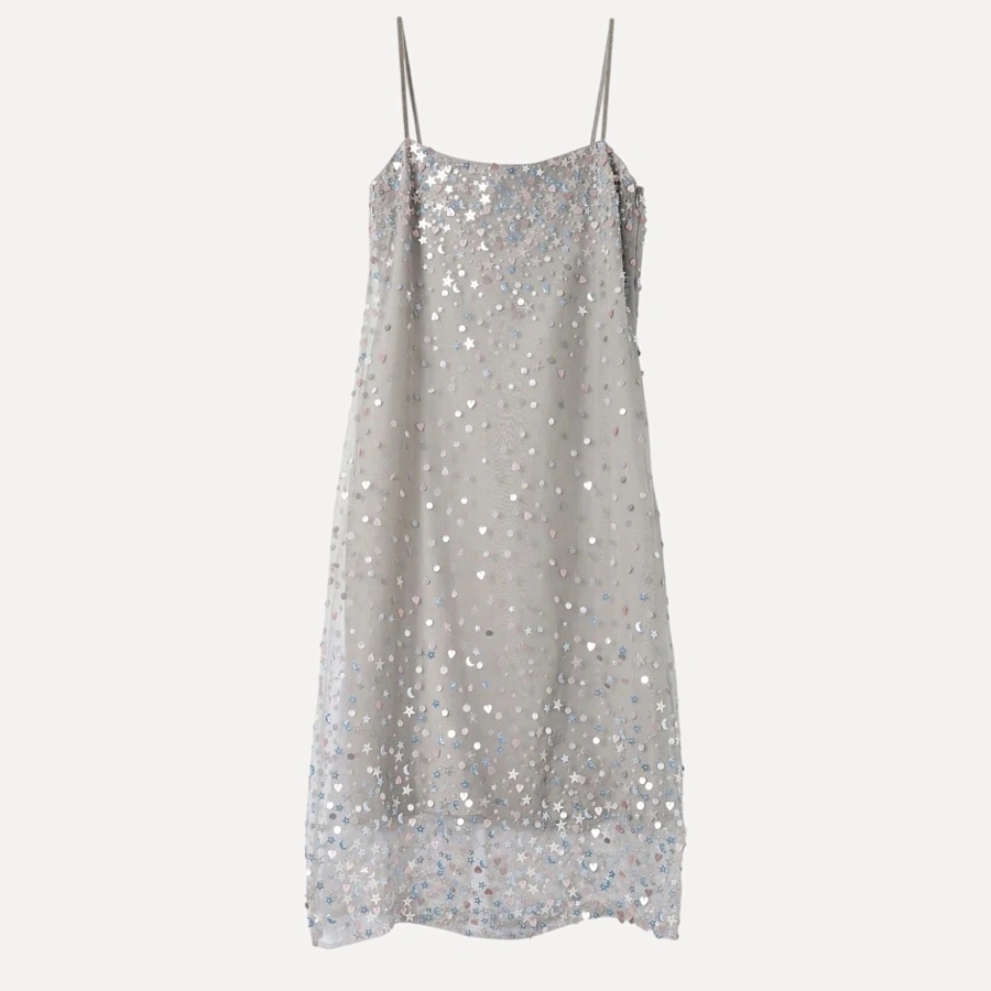 SLIP DRESS RACHEL EMBROIDERED