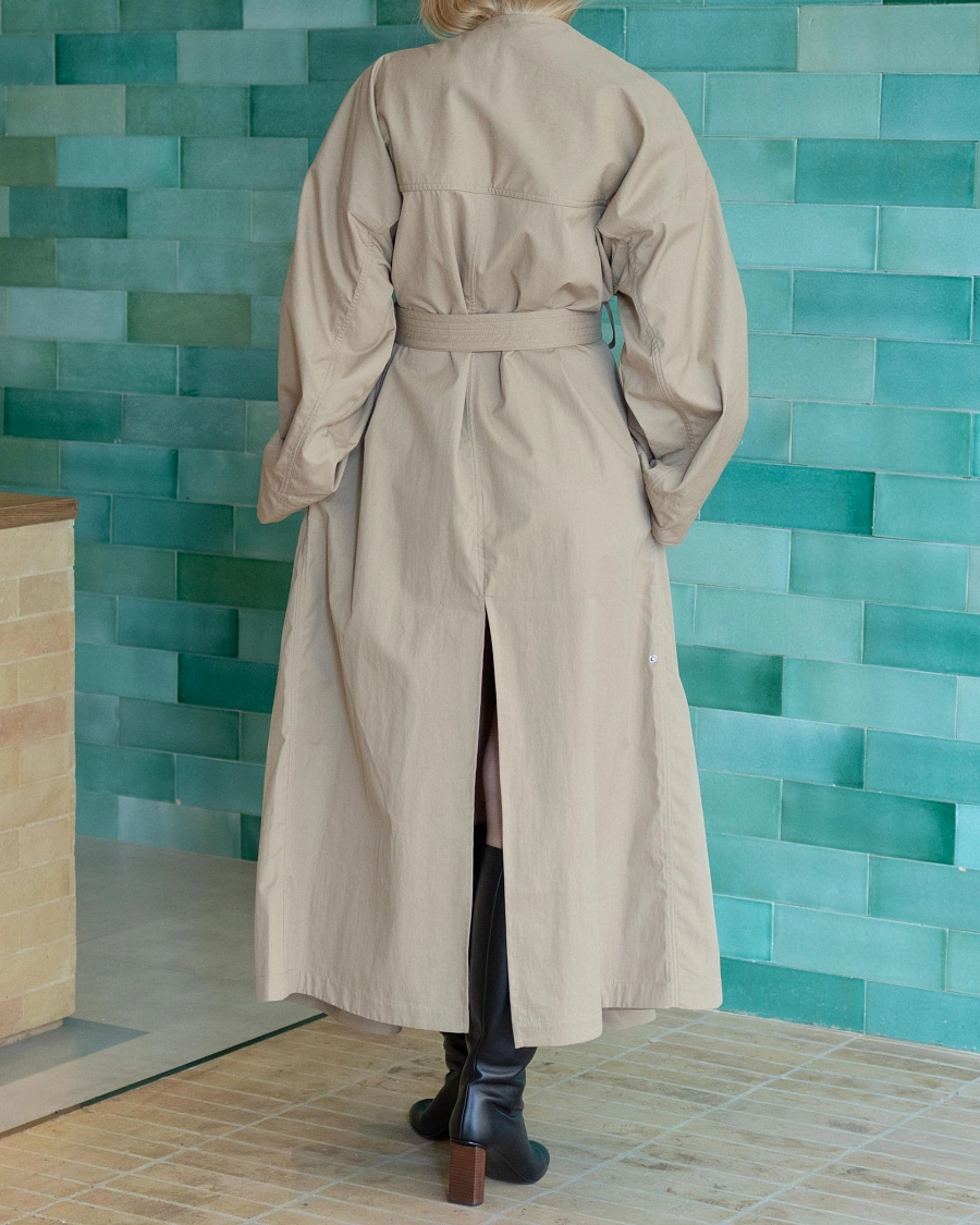 DRAPED COAT