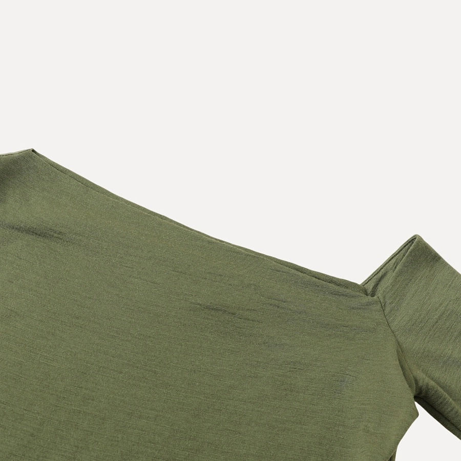 Olive Green One Shoulder Top