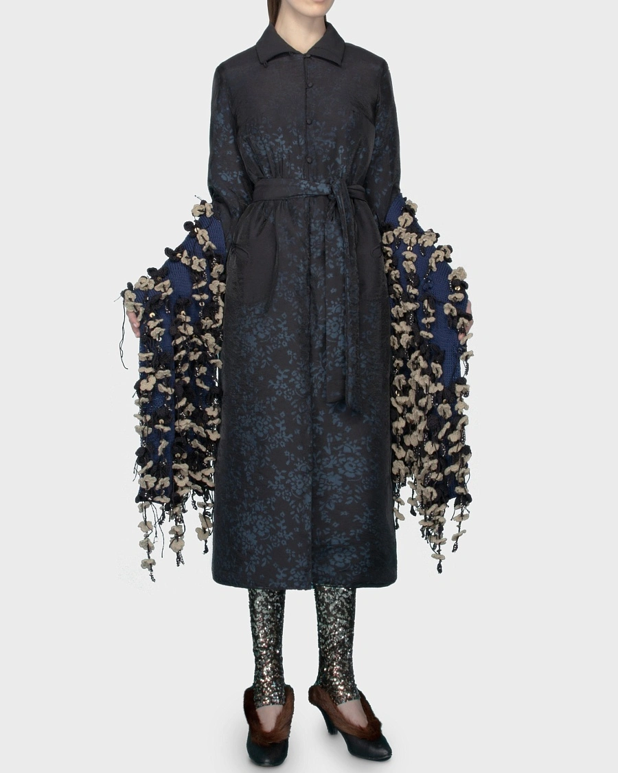 FLORAL KNITTED SCARF