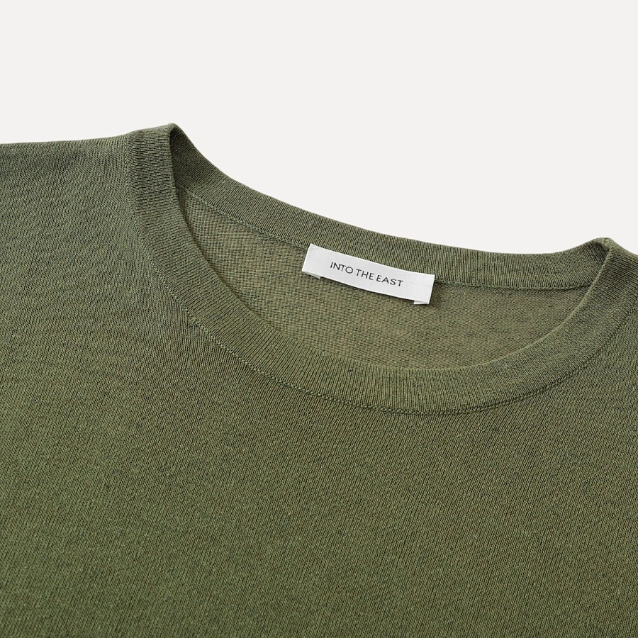 Green Knitted Long Sleeves Top