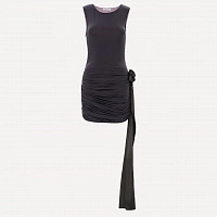 Grey Twisted Jersey Shift Dress