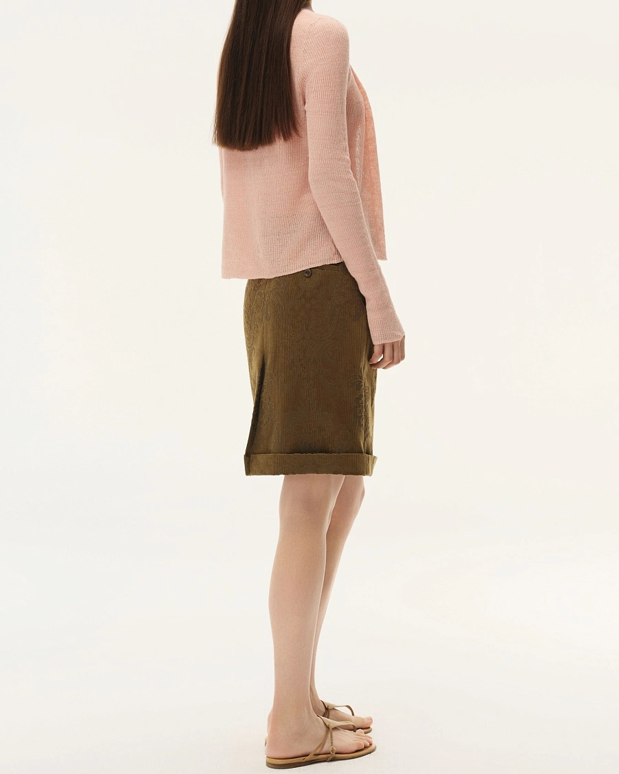 Pink Linen Knitted Cardigan
