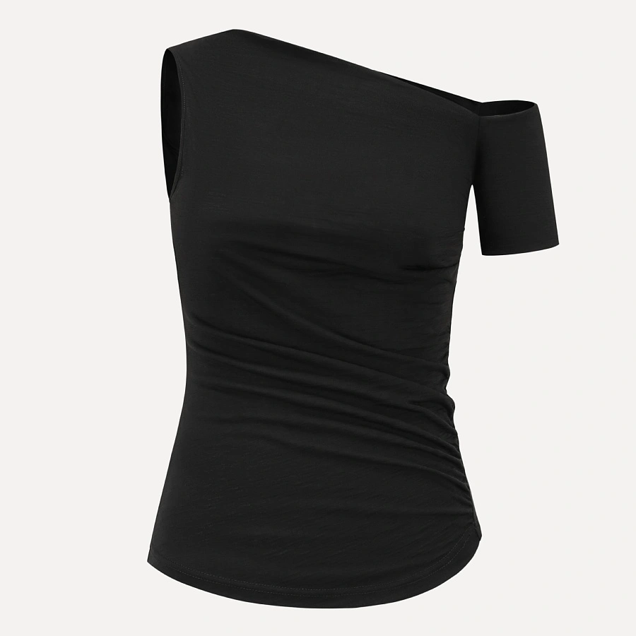 Black One Shoulder Top