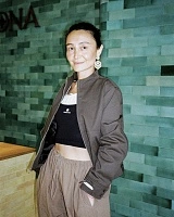 Patchwork knit sling