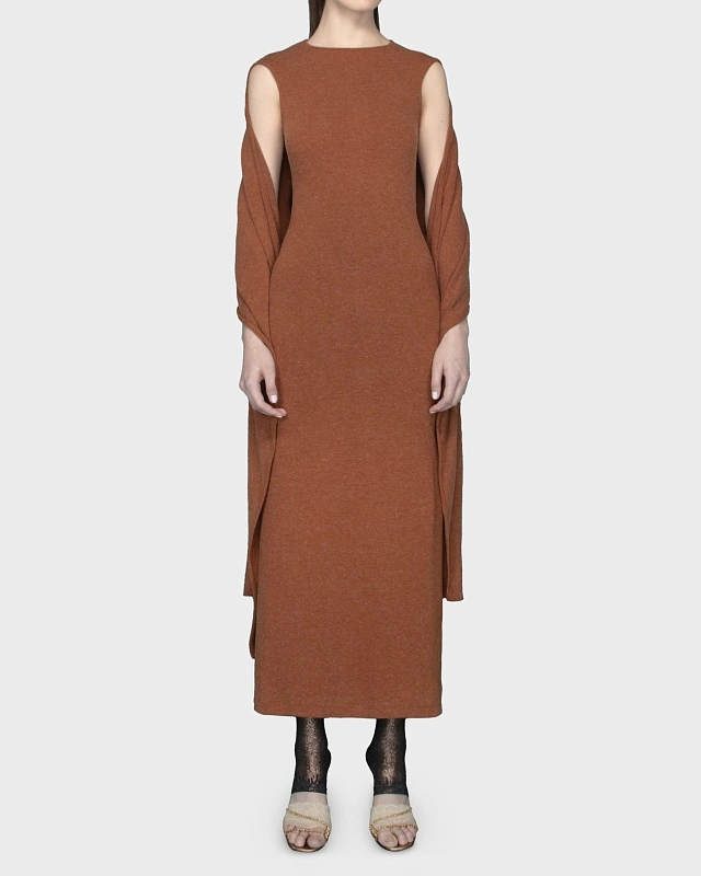 SHAWL DRESS ORANGE
