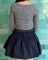 Hand-Sewn Floral Waist Short Skirt