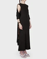 SHAWL DRESS BLACK