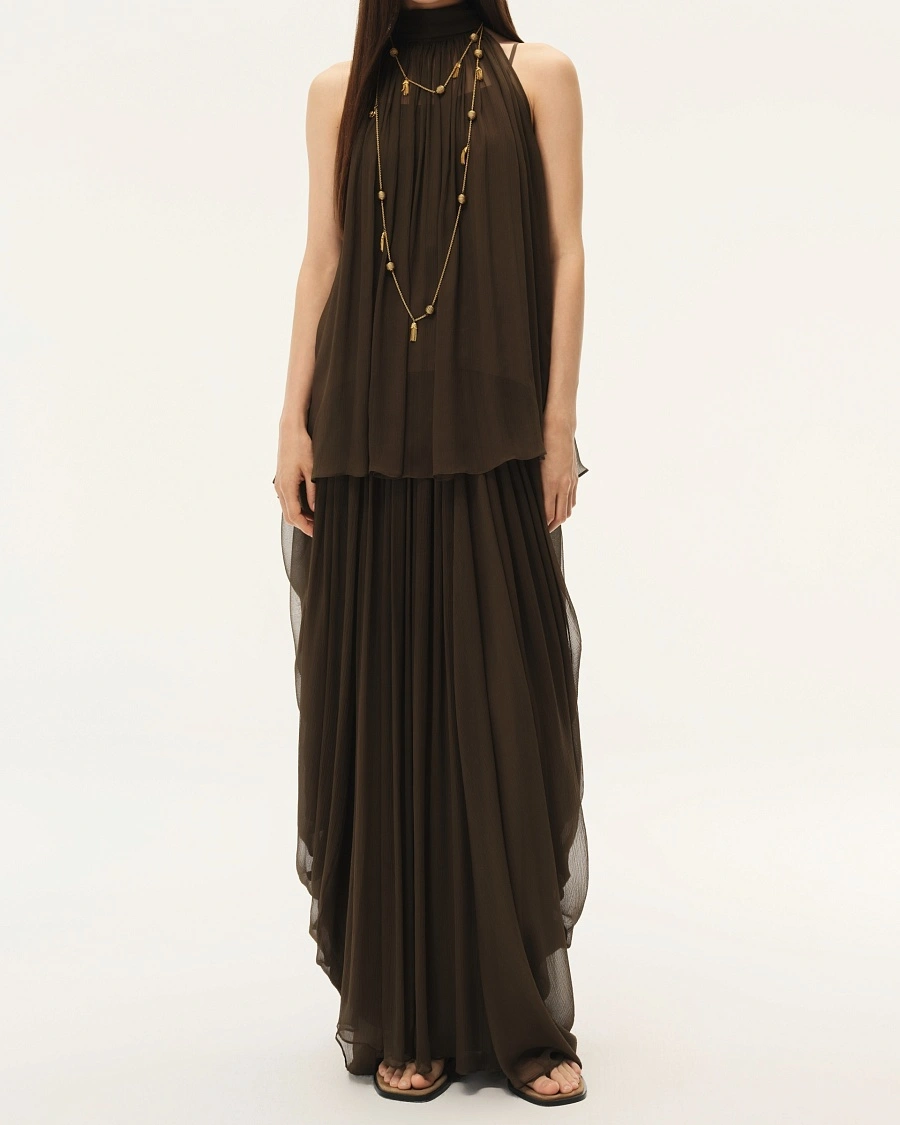 Olive Green Ribbon Sleeveless Top