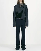 SLIT HEM SLIM-FIT PANTS