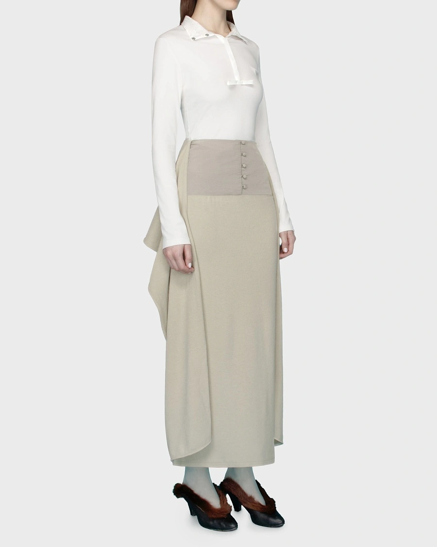 SHAWL SKIRT OLIVE