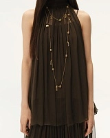 Olive Green Ribbon Sleeveless Top