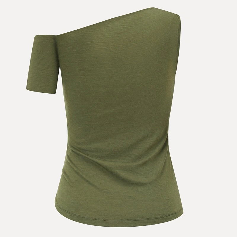 Olive Green One Shoulder Top