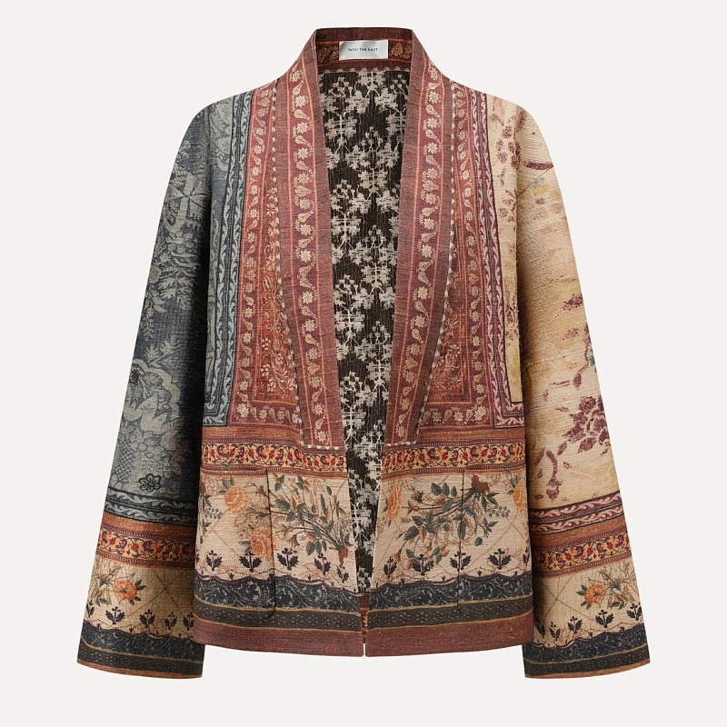 Tasar Silk Printed Reversible Jacket