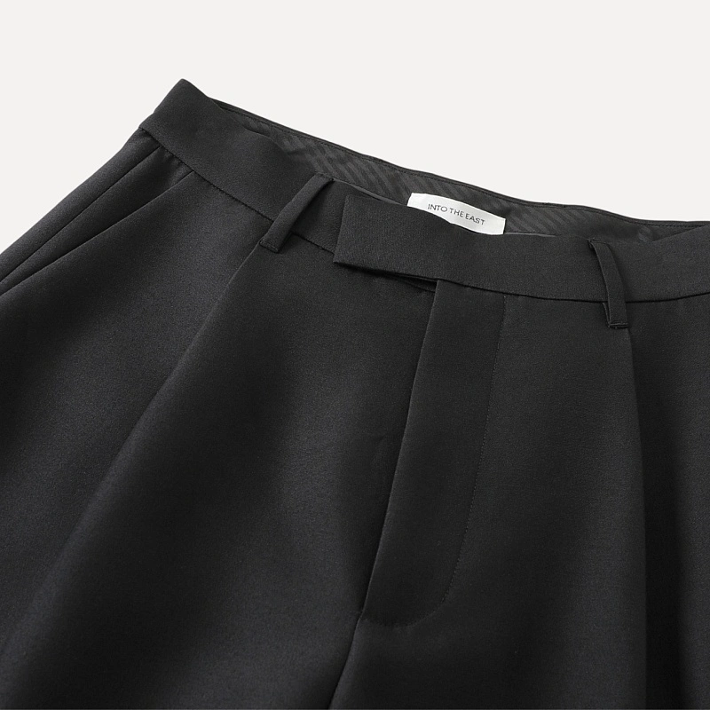 Black Pined Trousers