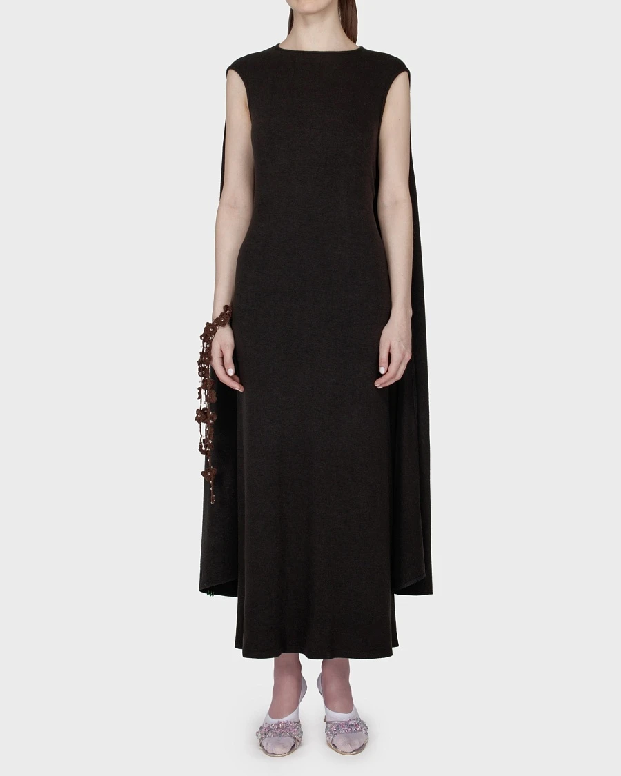 SHAWL DRESS BLACK