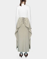 SHAWL SKIRT OLIVE