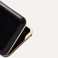 LELIA CLUTCH BLACK LEATHER