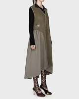 TEARDROP FLEECE DRESS OLIVE