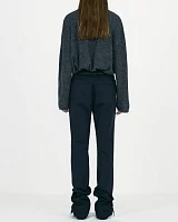 SLIT HEM SLIM-FIT PANTS