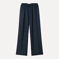 Wide leg silk trousers