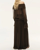 Olive Green Elastic Waist Skirt