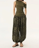 Olive Green One Shoulder Top