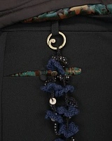 FLORAL KNITTED KEYCHAIN NAVY