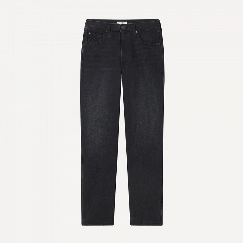 HI-RISE TAPERED DENIM BLACK