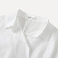 Pure White Side Buckle Shirt