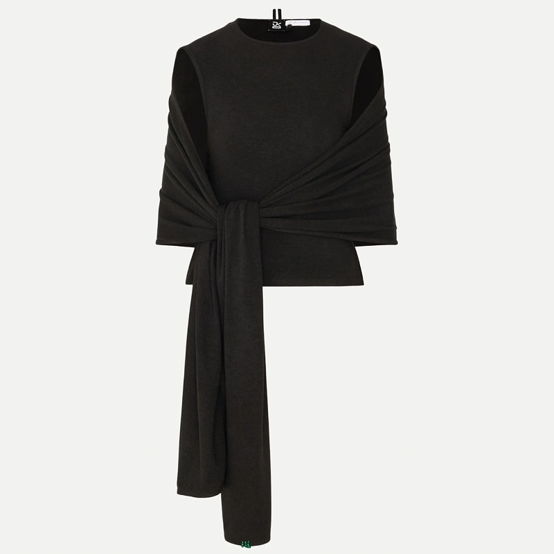 SHAWL TOP BLACK