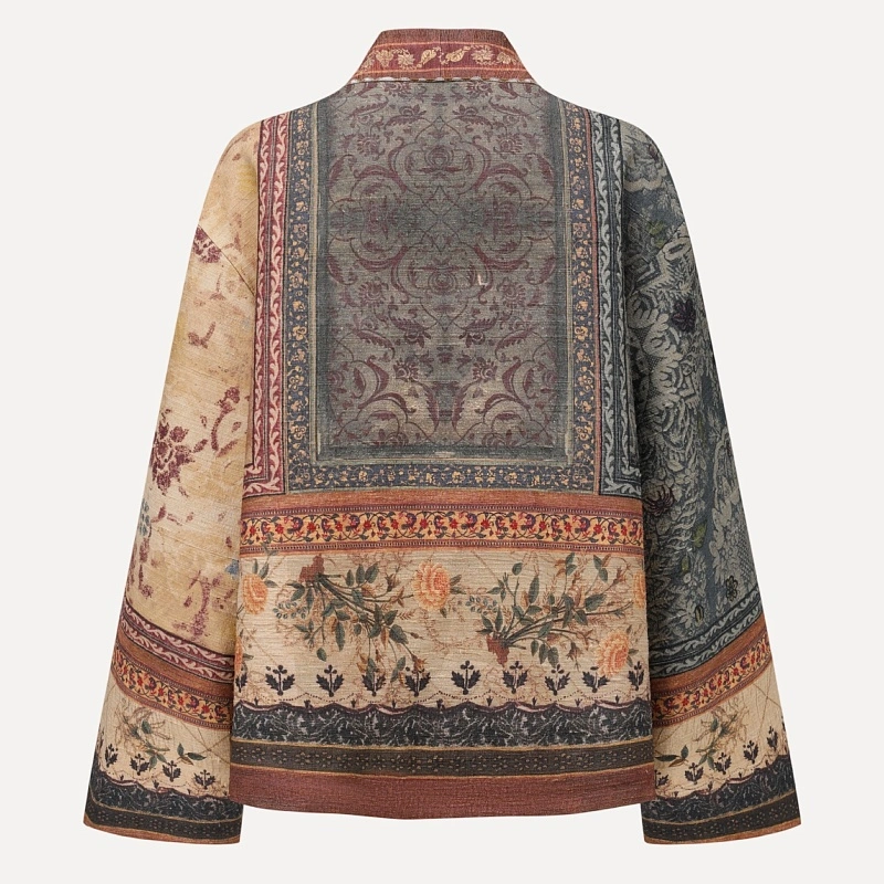 Tasar Silk Printed Reversible Jacket