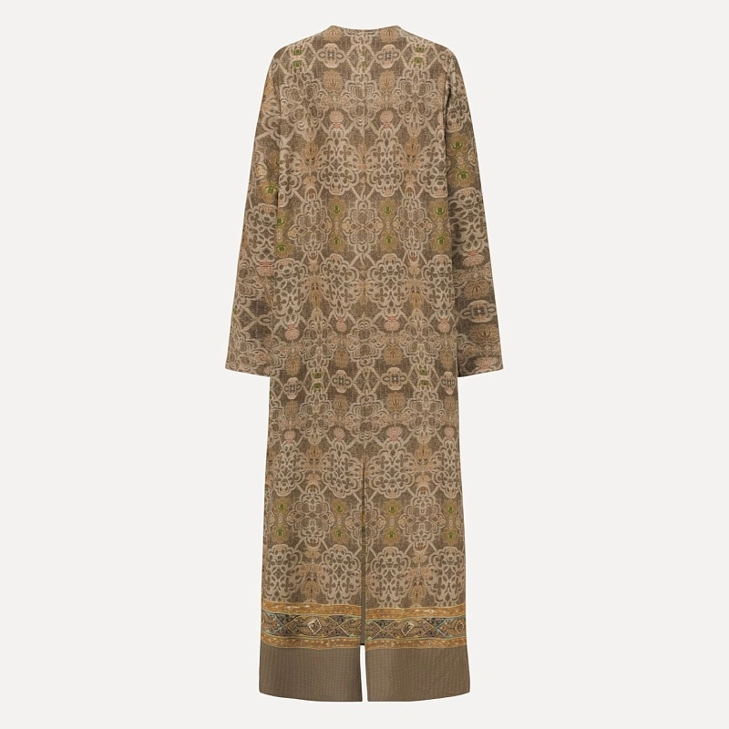 One-shoulder silk printed dress