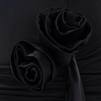 Black Twisted Jersey Shift Dress