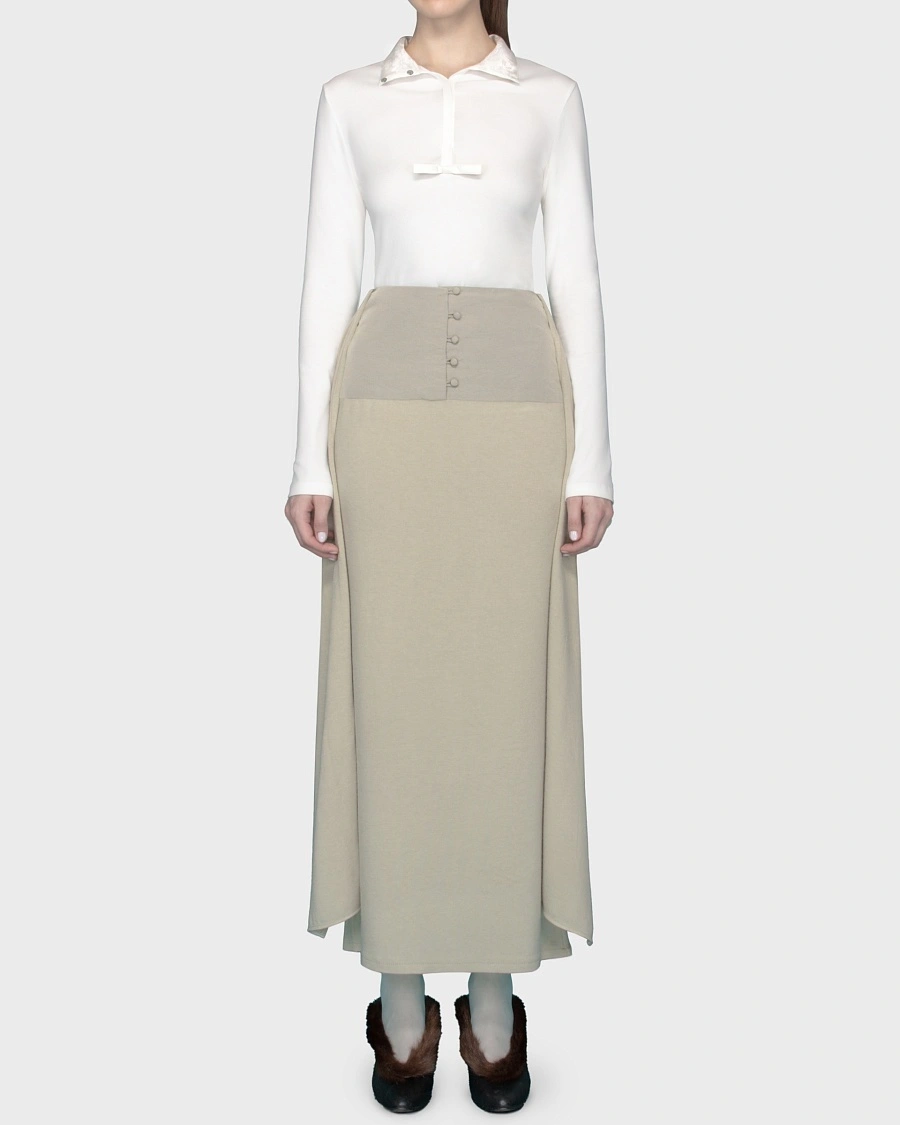 SHAWL SKIRT OLIVE