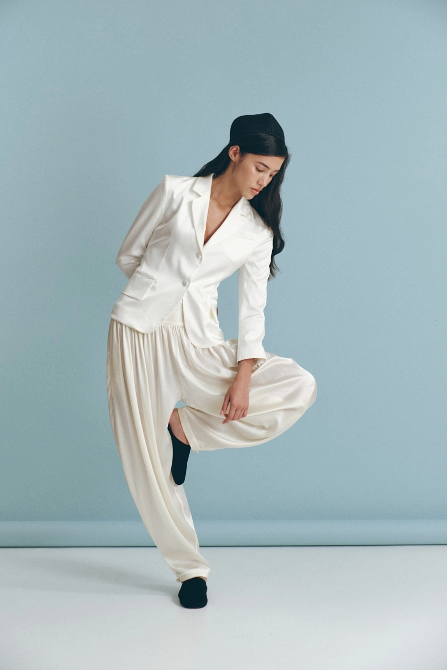 Брюки Nasim Silk (Жемчужный)