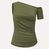 Olive Green One Shoulder Top