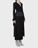 SHAWL SKIRT BLACK