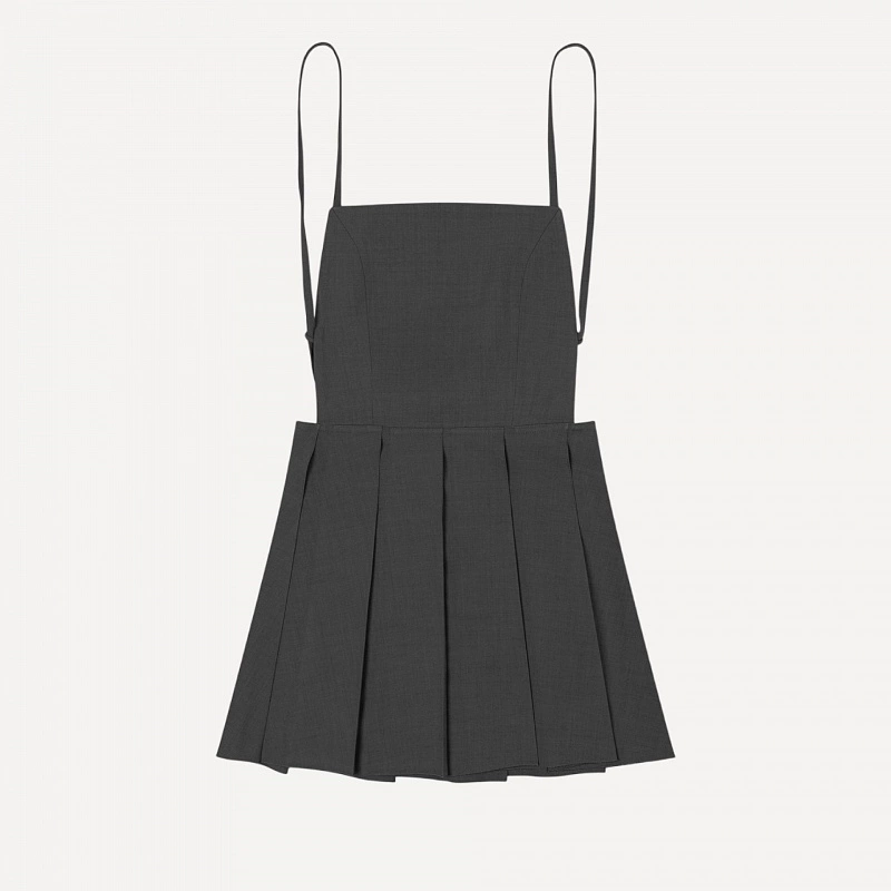 PLEATED MINI DRESS
