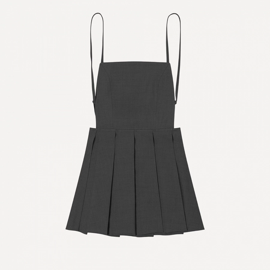 PLEATED MINI DRESS