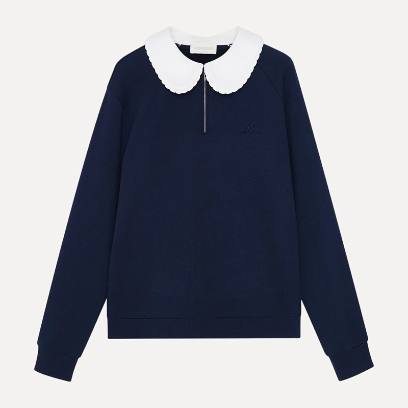 Doll Collar Oversized  Sweatshirt