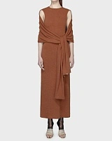 SHAWL DRESS ORANGE